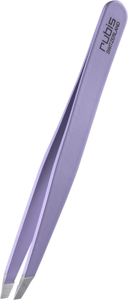 RUBIS pincette biseautée violet inox