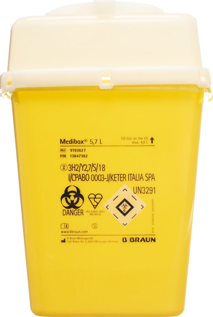 MEDIBOX collecteur aiguilles usagées 5.7l