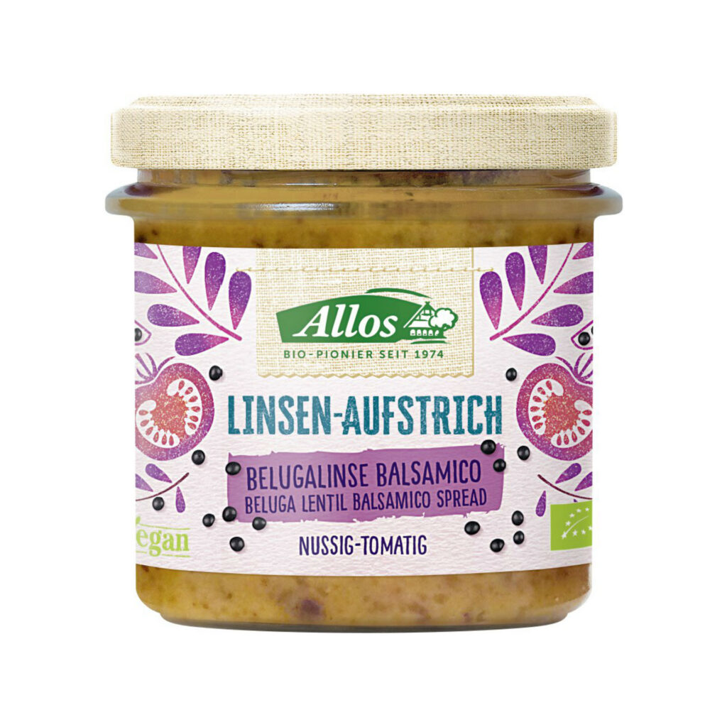 ALLOS pâte tartin lentilles beluga balsa bio 140 g
