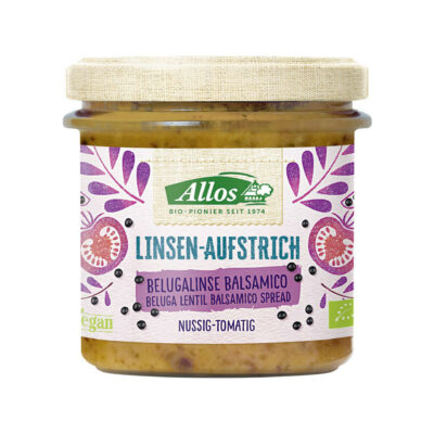 ALLOS pâte tartin lentilles beluga balsa bio 140 g