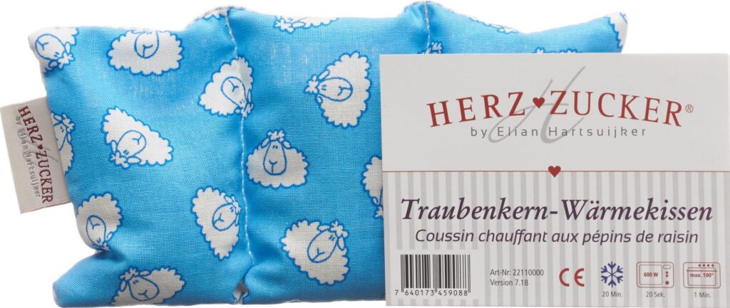 HERZZUCKER Coussin pépins rais 18x10cm Baby mouton