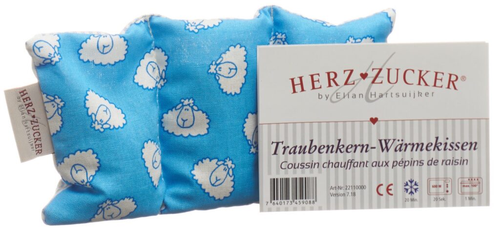 HERZZUCKER Coussin pépins rais 18x10cm Baby mouton