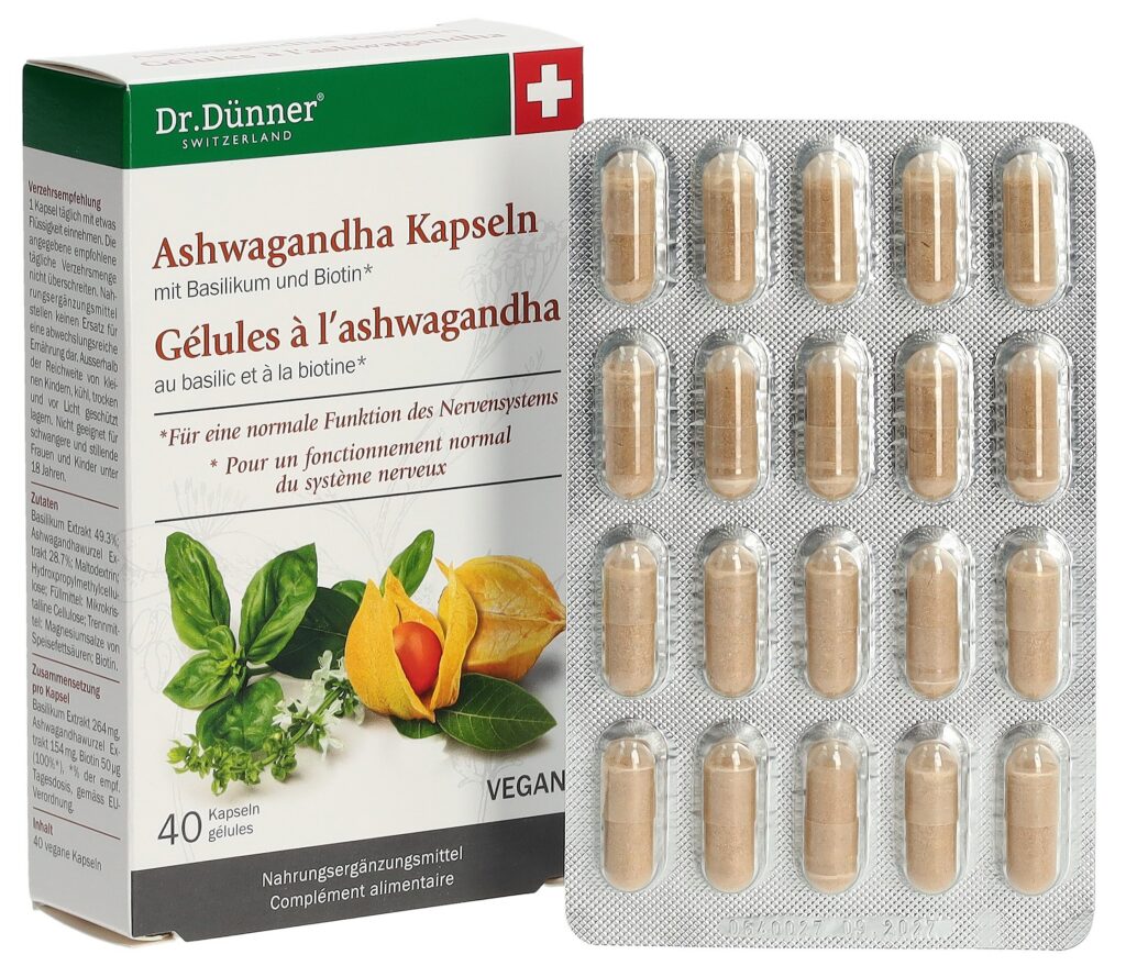 DÜNNER ashwagandha énerg+résist nerveu caps 40 pce