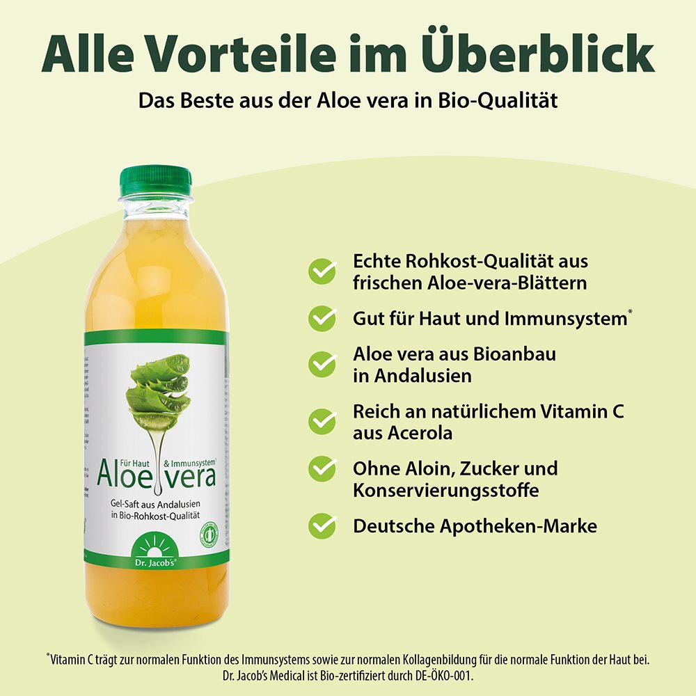 DR. JACOB'S aloevera gel jus bio qualité crue 1 lt