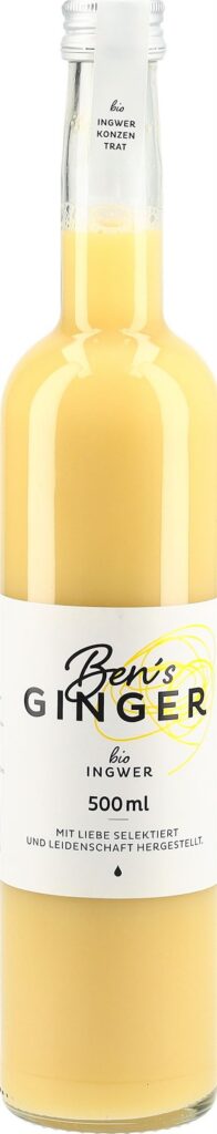 BEN'S GINGER concentré de gingembre bio fl 500 ml