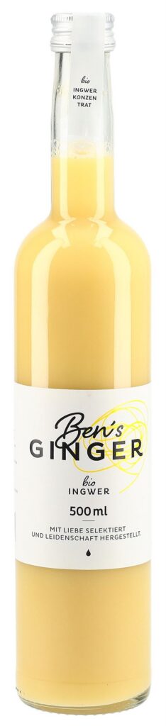 BEN'S GINGER concentré de gingembre bio fl 500 ml