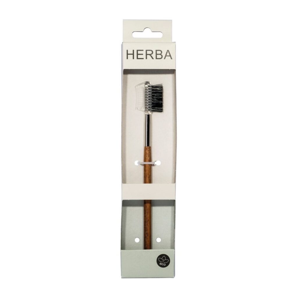 HERBA brosse à cils avec peigne végan bois bouleau