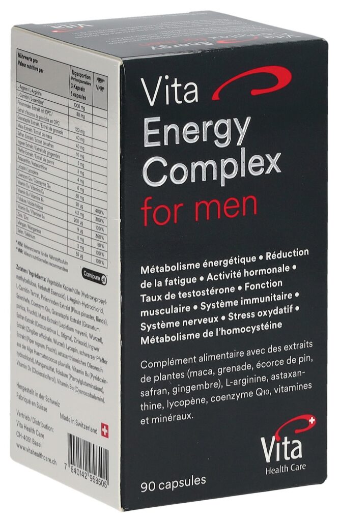 VITA ENERGY COMPLEX for men caps verre 90 pce