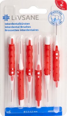 LIVSANE Brossettes interdentaires coniqu fin 6 pce