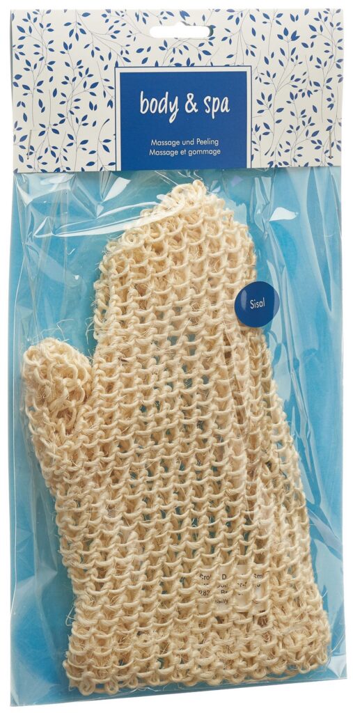 HERBA gant de massage sisal tricoté maille fine