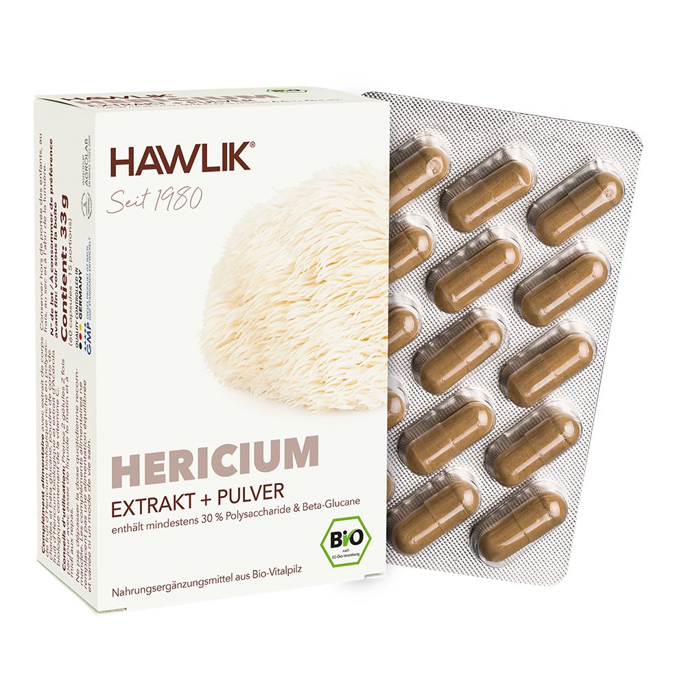 HAWLIK Hericium Extrait+poudre caps 60 pce