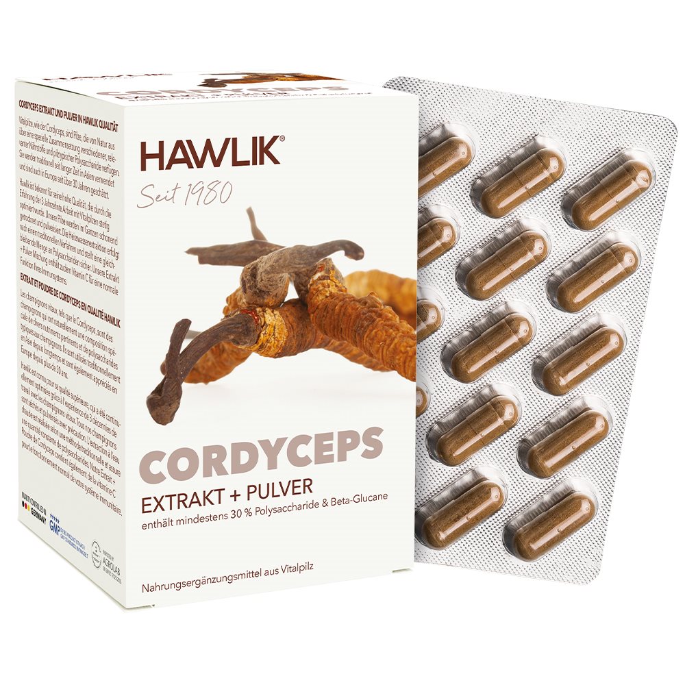 HAWLIK Cordyceps Extrait + poudre caps 120 pce