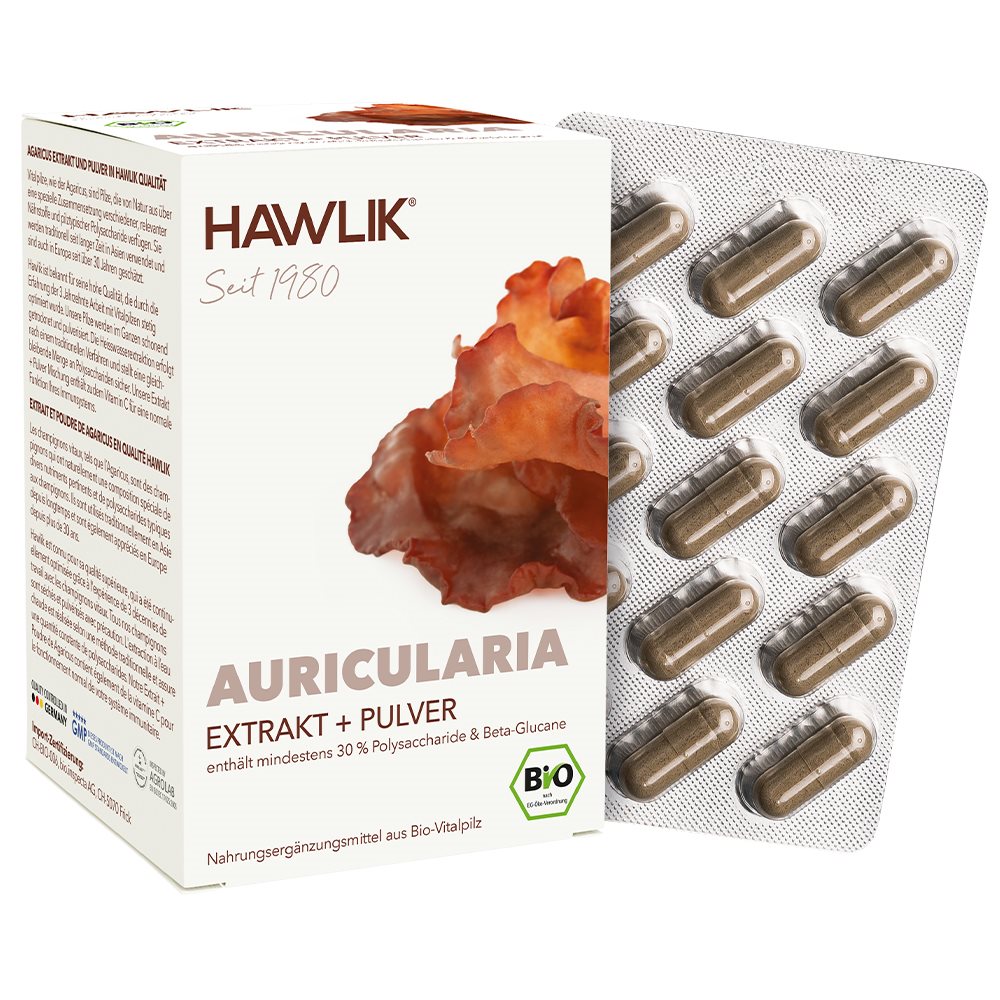 HAWLIK Auricularia Extrait+poudre caps 120 pce