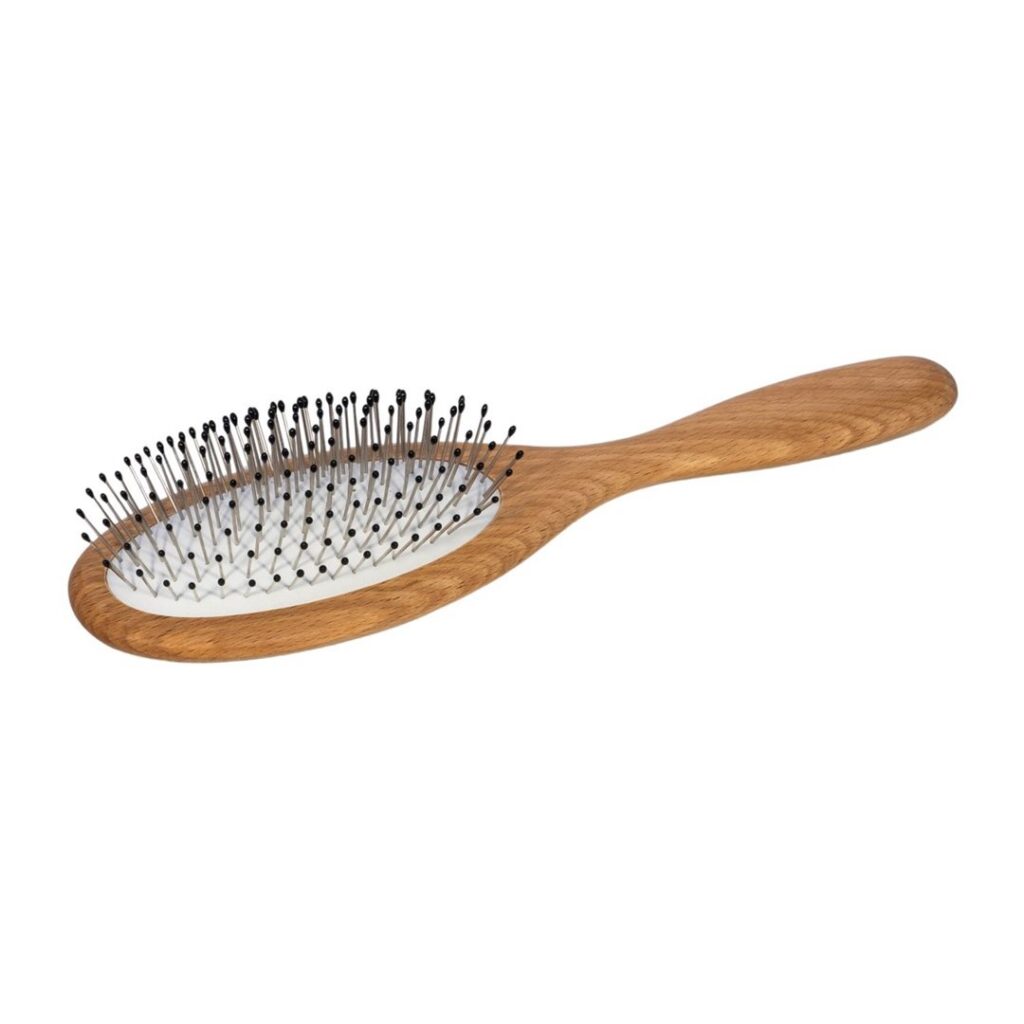 HERBA brosse point métalliqu ovale bois hêtre