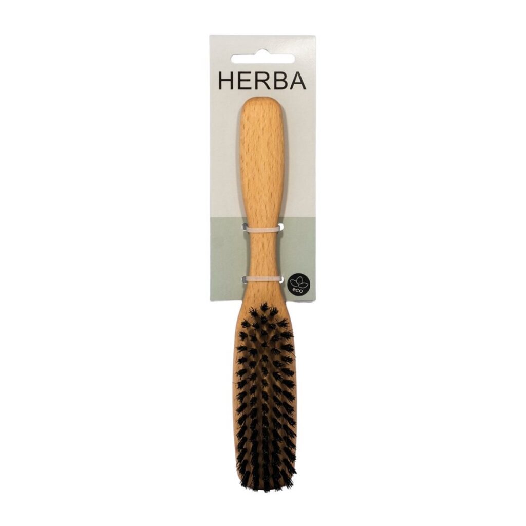 HERBA brosse poils sanglier 21.5cm bois hêtre