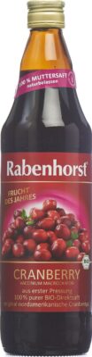 RABENHORST jus pur de cranberry bio fl 750 ml