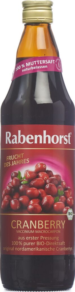 RABENHORST jus pur de cranberry bio fl 750 ml