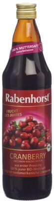 RABENHORST jus pur de cranberry bio fl 750 ml