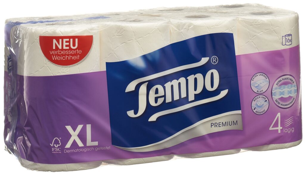 TEMPO papier toilette Premium 4plis 120feu 16 pce