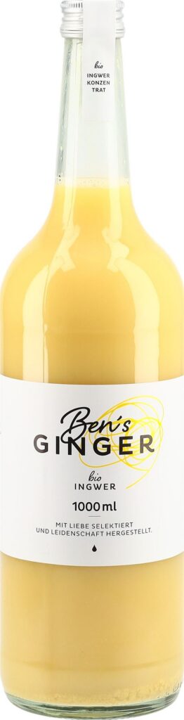 BEN'S GINGER concentré de gingembre bio fl 1000 ml