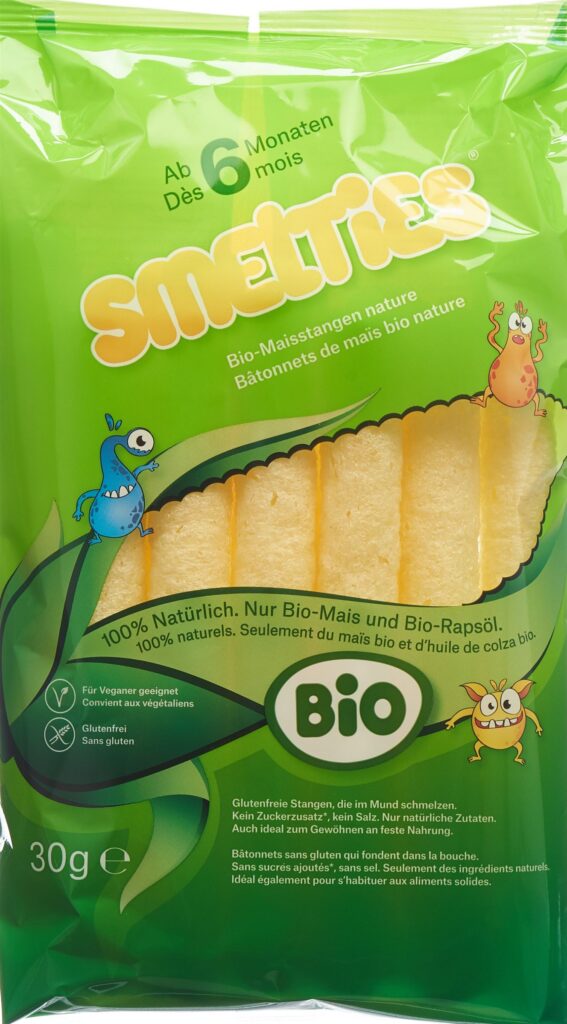 SMELTIES Bâtons de maïs bio nature 30 g