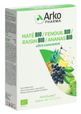 ARKOFLUIDE ananas maté fen raisin bio 20 x 10 ml