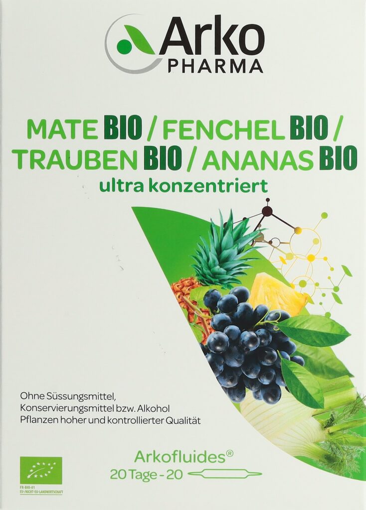 ARKOFLUIDE ananas maté fen raisin bio 20 x 10 ml