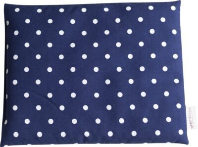 HERZZUCKER Coussin chauff colza 26x21cm bleu pois
