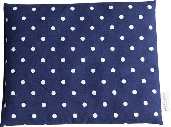 HERZZUCKER Coussin chauff colza 26x21cm bleu pois