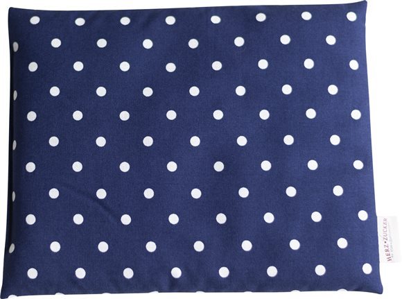 HERZZUCKER Coussin chauff colza 26x21cm bleu pois