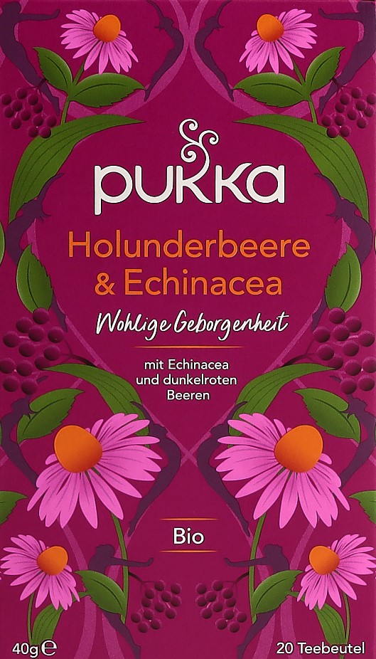 PUKKA Holunderbeere&Echinacea thé bio sach 20 pce