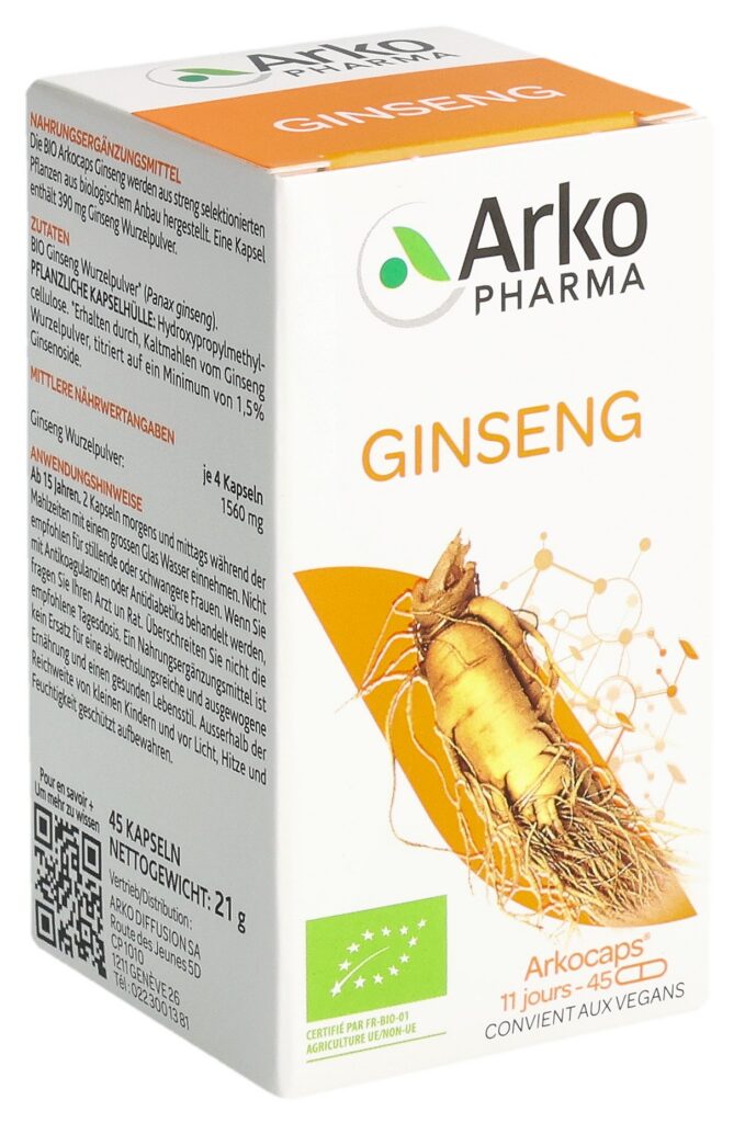 ARKOCAPS ginseng caps bte 45 pce