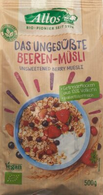 ALLOS le muesli aux baies non sucré sach 500 g