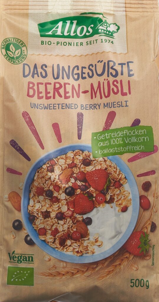 ALLOS le muesli aux baies non sucré sach 500 g