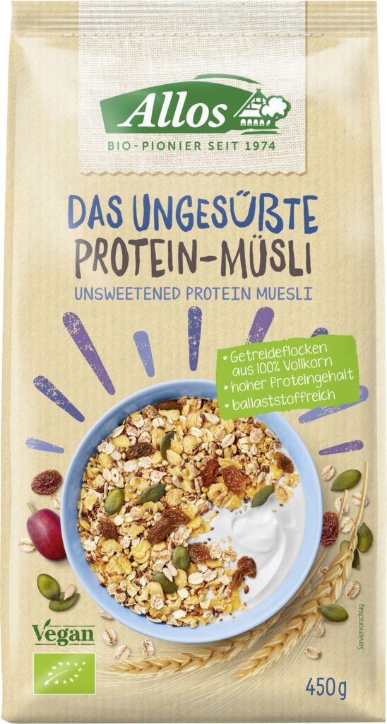 ALLOS le muesli protéiné non sucré sach 450 g