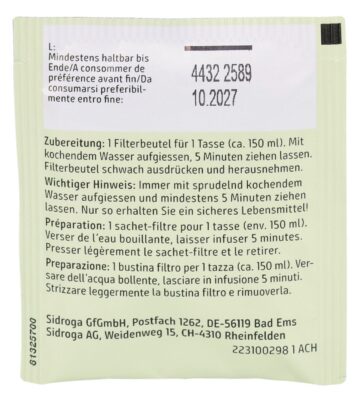 SIDROGA infusion bio de fenouil pour enfant 20 pce