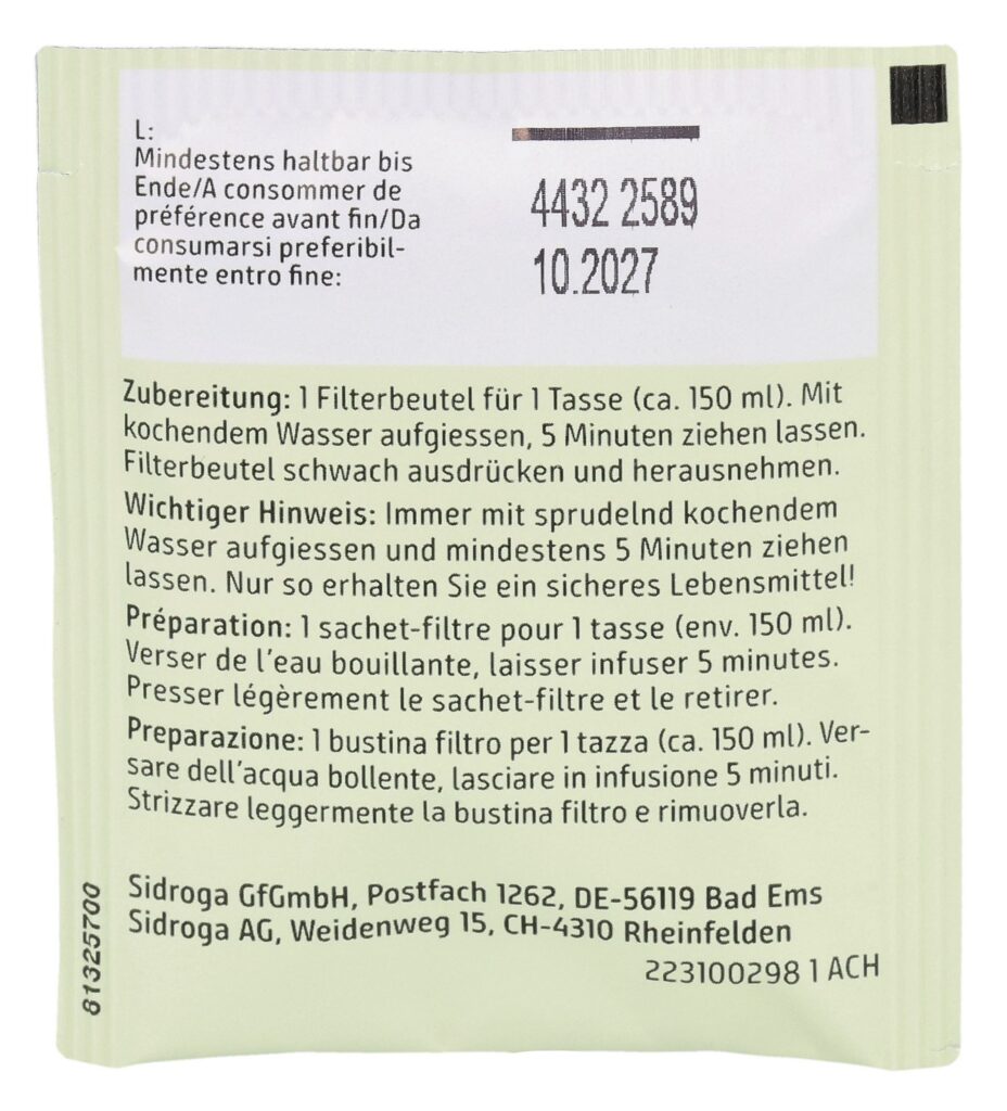 SIDROGA infusion bio de fenouil pour enfant 20 pce