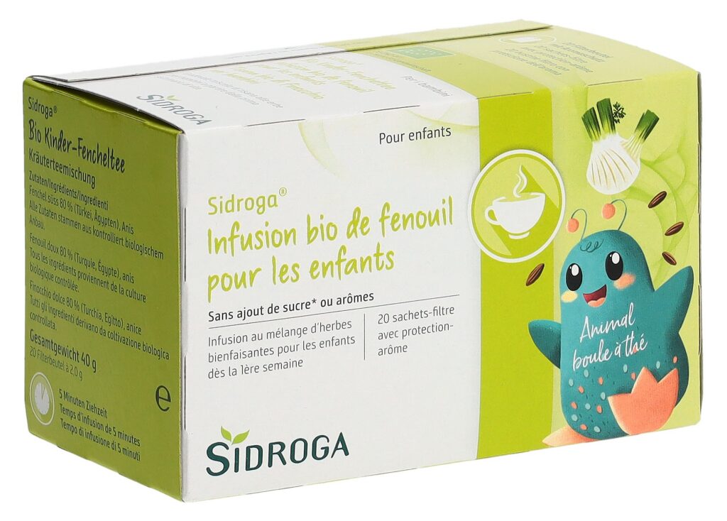 SIDROGA infusion bio de fenouil pour enfant 20 pce