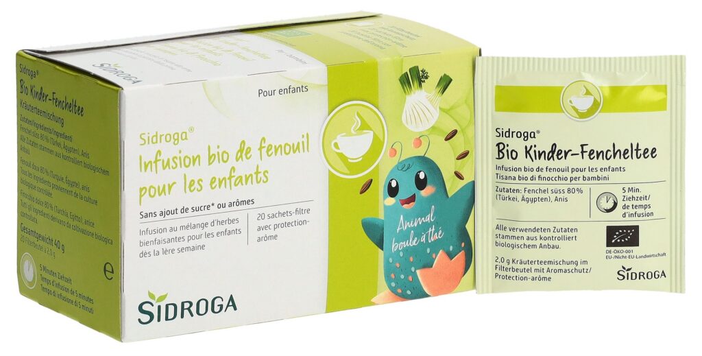 SIDROGA infusion bio de fenouil pour enfant 20 pce