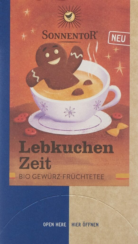 SONNENTOR Lebkuchen Zeit Tee BIO sach 18 pce