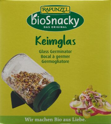 BIOSNACKY Bocal à germer en verre