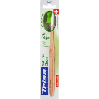 TRISA Natural Clean brosse à dents en bois soft