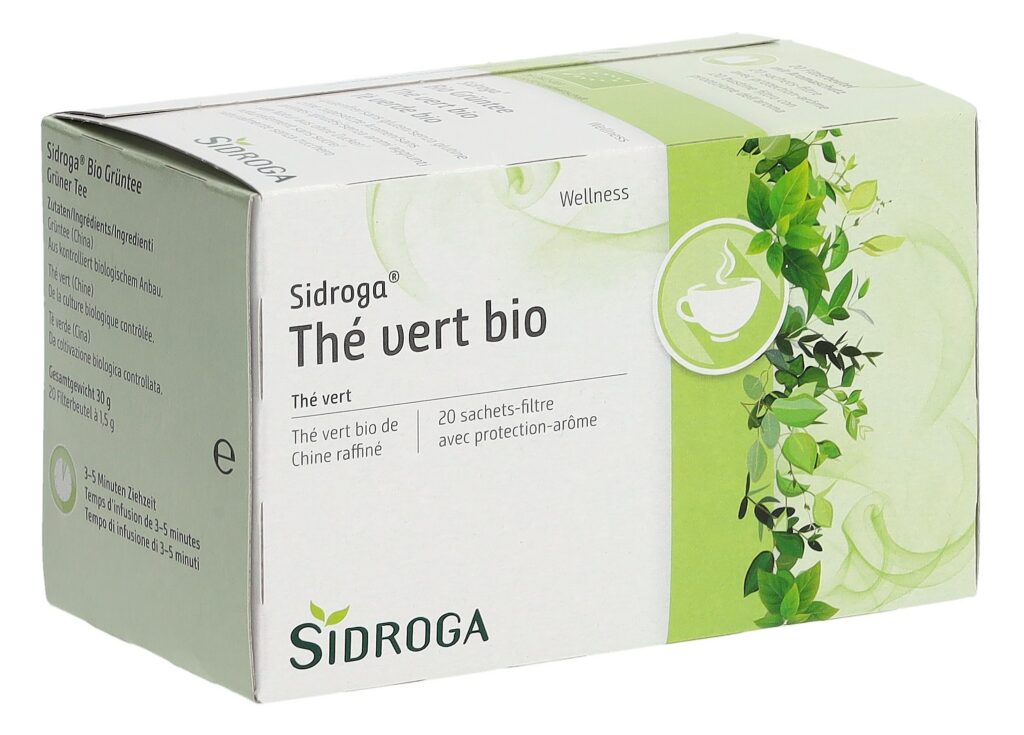 SIDROGA thé vert bio sach 20 pce