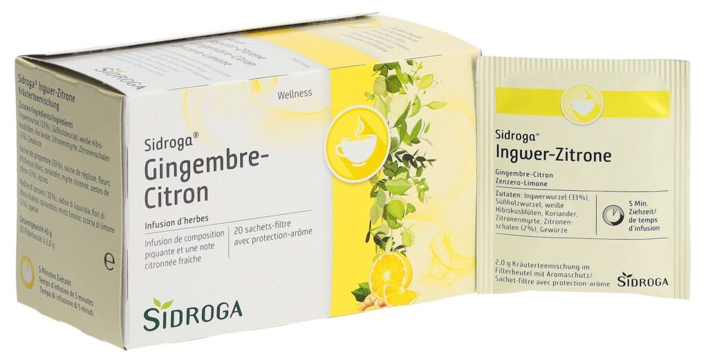 SIDROGA gingembre-citron sach 20 pce