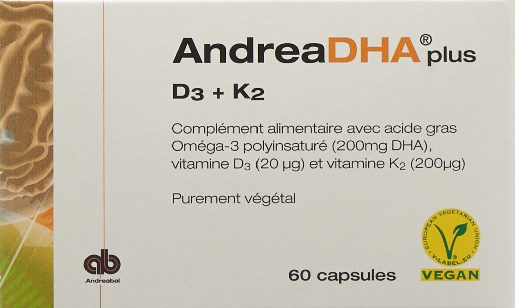 ANDREADHA plus Omega-3 Vit D3+K2 caps vegan 60 pce