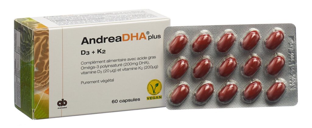 ANDREADHA plus Omega-3 Vit D3+K2 caps vegan 60 pce