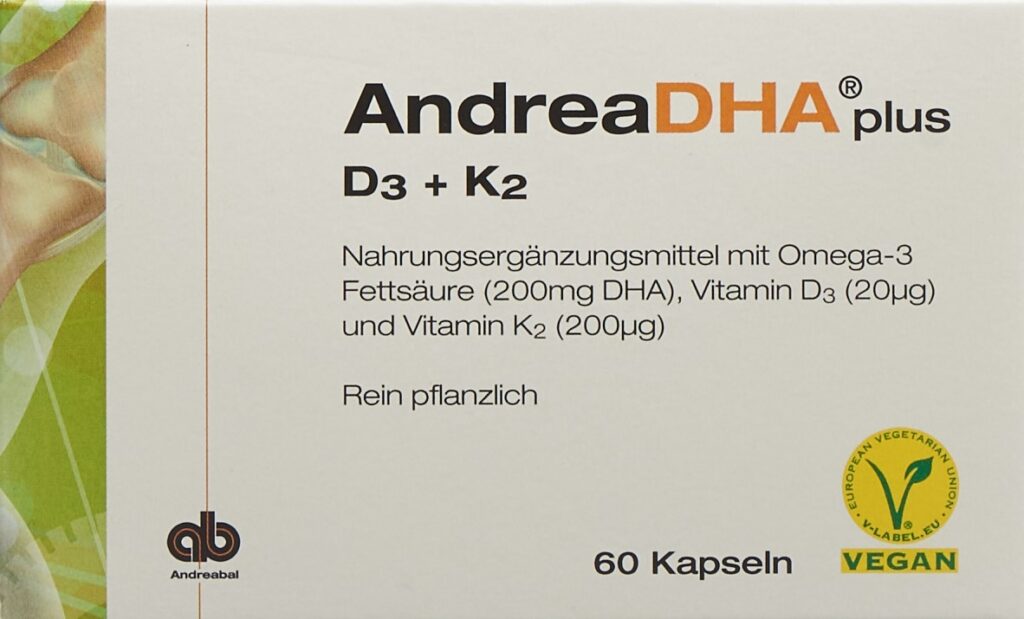 ANDREADHA plus Omega-3 Vit D3+K2 caps vegan 60 pce
