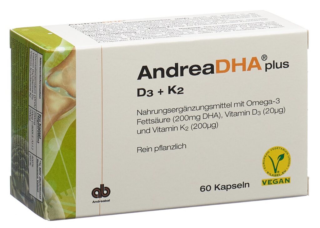 ANDREADHA plus Omega-3 Vit D3+K2 caps vegan 60 pce