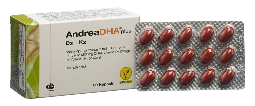 ANDREADHA plus Omega-3 Vit D3+K2 caps vegan 60 pce