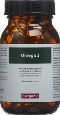 BIORGANIC Omega-3 caps verre 100 pce